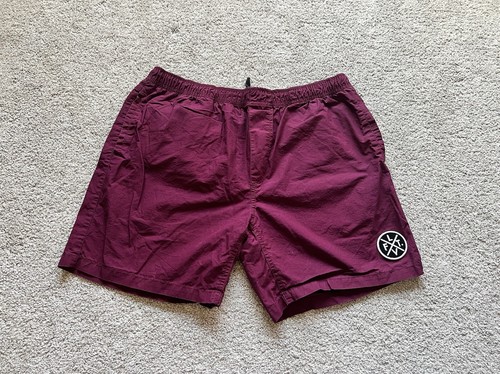 LVFT Live Fit Mens Size 36 Burgundy Board Shorts Active Swim Unlined