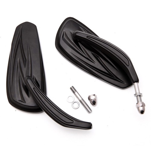 Motorcycle Gloss Black Rearview Side Mirrors Fit For Harley Davidson Road Glide - Picture 5 of 8
