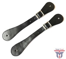 Spur Straps 2 pcs Western Spur Belt for Horse Riding, Equestrian Sports (Black)