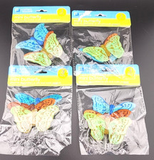 Butterfly Crafting Embellishments  1.5" x 3"  Wreath  Fairy Garden D cor- 12pcs