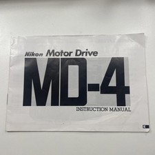 Nikon Motor Drive MD-4 Instruction Manual ORIGINAL