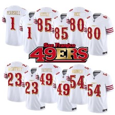 NWT Men's 49ers Tundra White Fashion Game Jersey All Stitched Jersey S-3XL