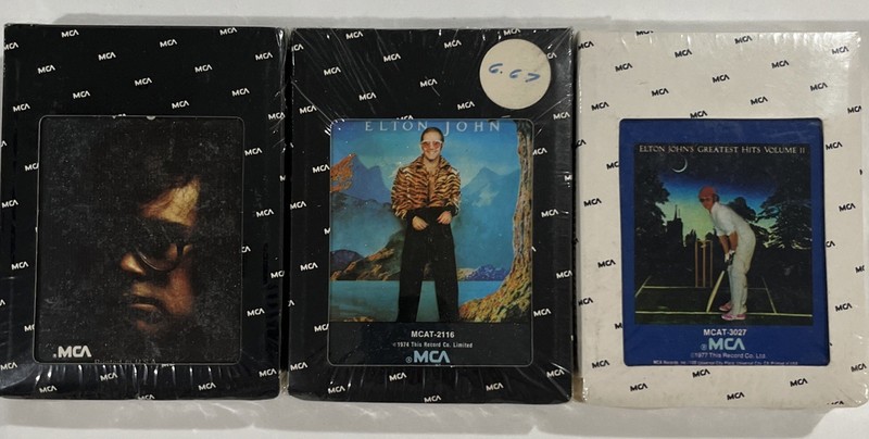 Elton John SEALED 8 Track Tapes - Greatest Hits Vol 2 - Caribou - First Album