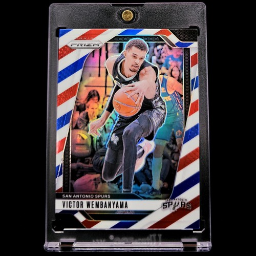 2024-25 Panini Prizm Victor Wembanyama Red White Blue Prizm Parallel #172 Spurs