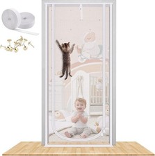 Reinforced Cat Screen Door 40X84 Heavy Duty Pets Proof Screen Door with Two ...