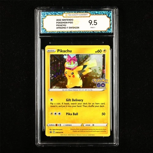 TQG 9.5 MINT+ 2022 Pokemon GO ENG Pikachu F SWSH234 Promo