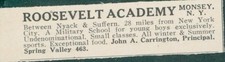1931 Roosevelt Academy Military School For Boys Monsey New York NY Ad RB1
