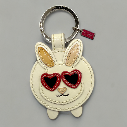 Coach White Rabbit Bunny Sunglasses Keychain Key Ring Bag Charm | eBay