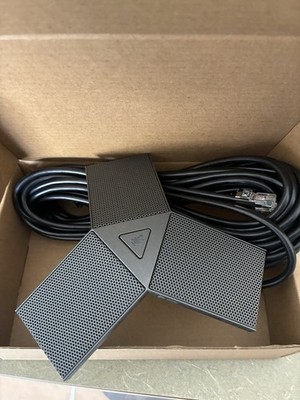 Poly Expansion Microphone w/h Mute Button Cables Included Open Box Brand New