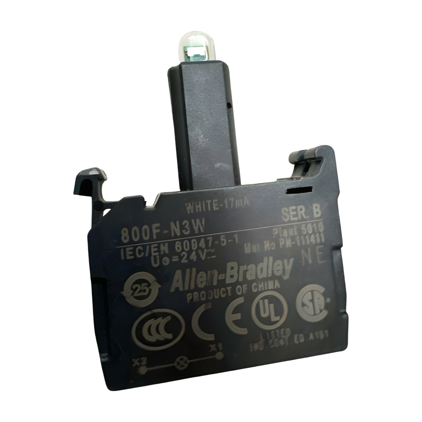 Allen-Bradley 800F-N3W White LED Lamp Module Ser B, 17mA **Free Shipping**