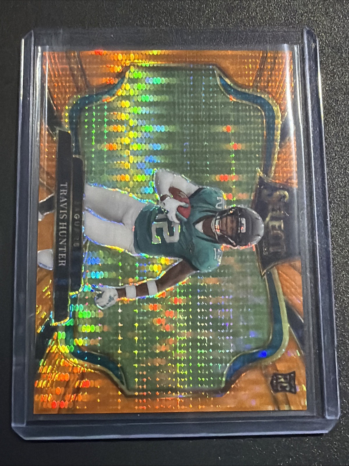 Travis Hunter 2025 Panini Select RC #428 Orange Pulsar Prizm SP 2/7 Jaguars