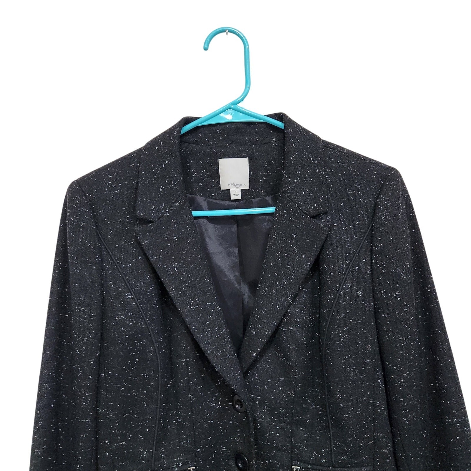 Halogen Two Button Blazer Single Breasted Wool Si… - image 6