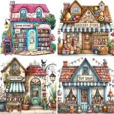 4 Packs Diamond Painting Kits for Adults, 5D Diamond Art Painting by Numbers ...