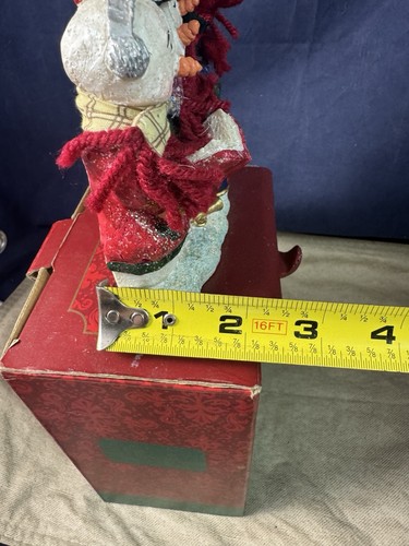 Christmas Fantasy LTD Stocking Holder Hanger Caroling Snowman - Picture 9 of 10