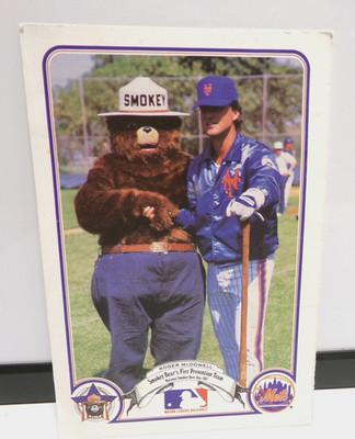 1987 Smokey Bear-Fire Prevention Baseball Card #6 Roger McDowell