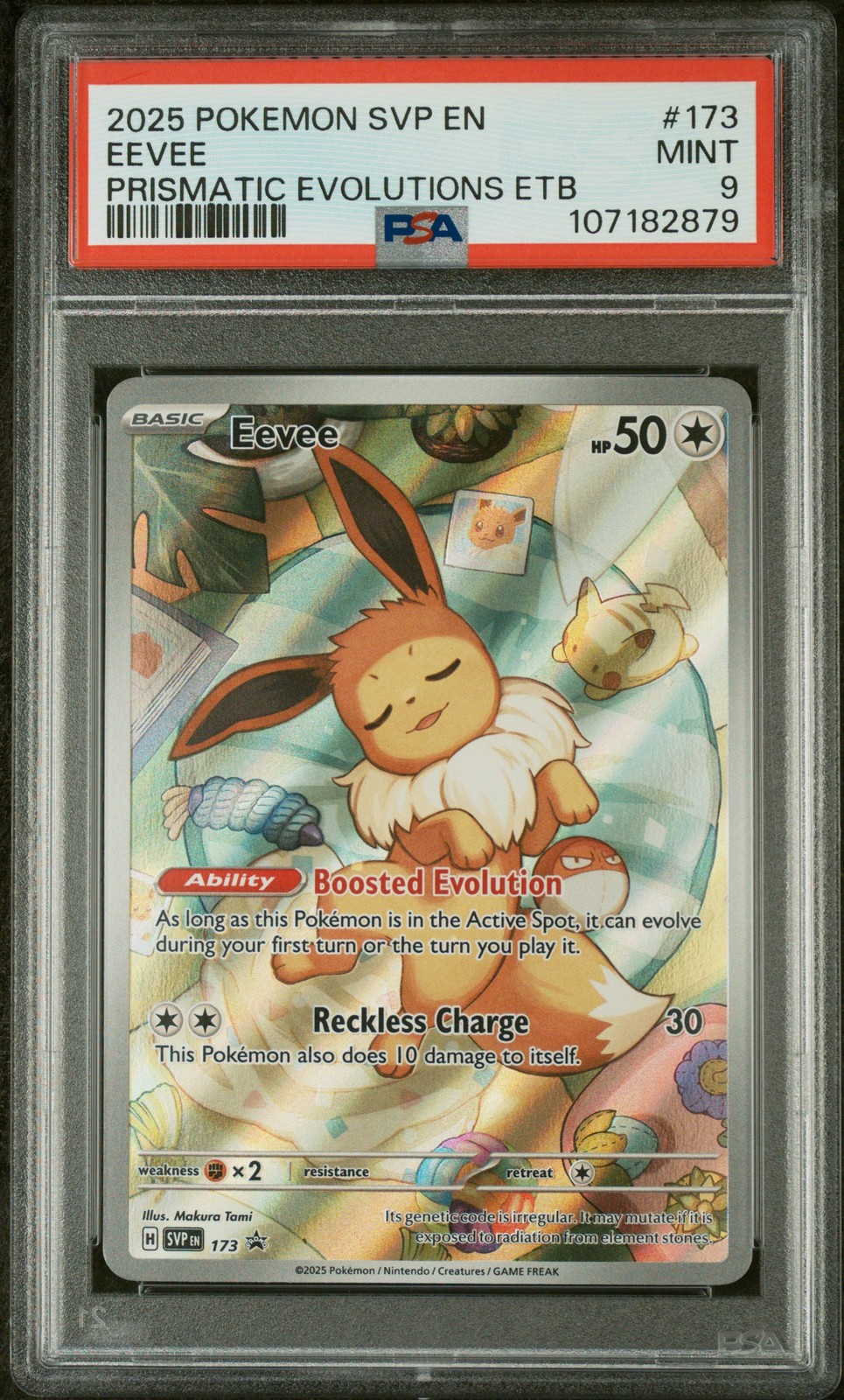 2025 POKEMON SVP EN-SV BLACK STAR PROMO #173 EEVEE PSA 9