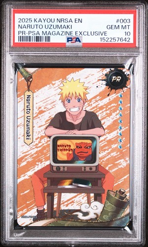 2025 PSA MAGAZINE EXCLUSIVE ENGLISH #003 NARUTO UZUMAKI PSA 10