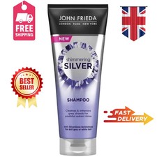 John Frieda Shimmering Silver Shampoo 250 ml Toning Shampoo for Dull Grey or