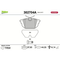 Valeo BremsbelÄGe Satz Hinten Passend FüR Alfa 145 146 155 33 GT GTV Spider Fiat