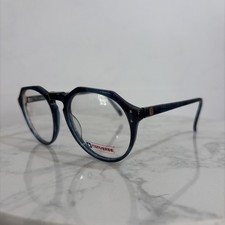 Vintage Converse All Star Navy Blue Round Octagon Eyeglasses Frames 1980s READ