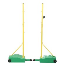Portable Badminton Net Stand Movable with 20ft Net, 5ft Height Frame Pole