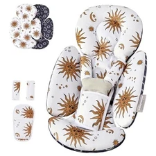 Infant Car Seat Insert, Baby Carseat Head and Body Support for Newborn, Yellow