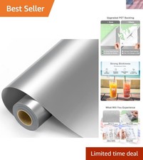 Creative Silver Permanent Vinyl - 12" x 11FT, Perfect for Indoor  Outdoor Use