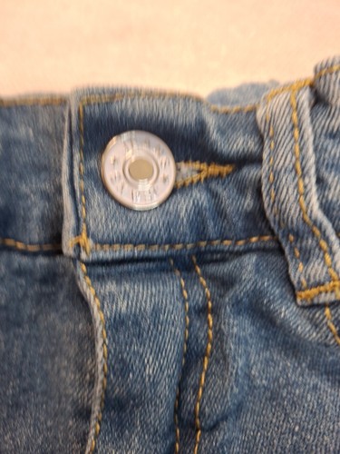 Girls Size 6 Distressed Jean Shorts Adjustable Waist - Picture 5 of 10