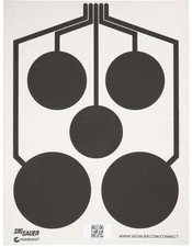 SIG SAUER T300 5-Pack Multi Zone Targets, Black, SC-T357 Shooting Target