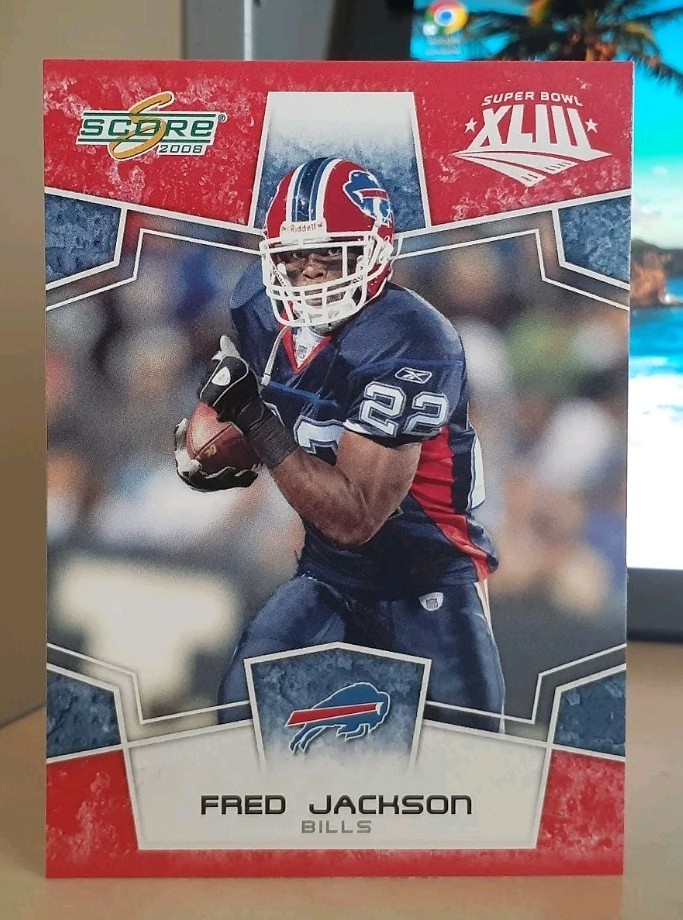 2008 FRED JACKSON SCORE *SUPER BOWL XLIII RED* #39 ROOKIE RC BUFFALO BILLS COE