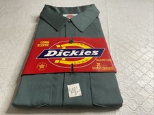 Vintage NOS Long Sleeve Grey Dickies Shape/set Work Shirt 16-16 1/2  35 USA