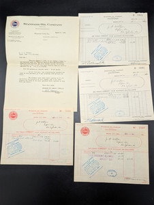1930 Standard Oil Company Letter & Invoices/ Receipts Mason City, Iowa