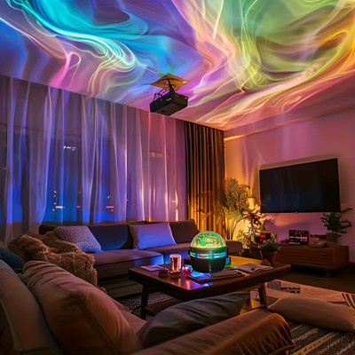 Aurora Borealis Starry Sky Projector,Led Star Projector Night Light with Remote,