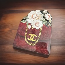 Coco Chanel Designer Pocketbook  Home Ornament, Perfect For Tables Or Shelves