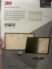 3M Black Privacy Filter PF200W9B for 20.0 in Monitor Matte Glossy Anti-Glare