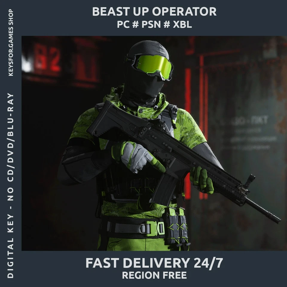 Call of Duty Warzone MW3 - Energy Beast Up Operator Skin COD MW III Monster