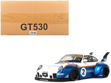 2023 RWB x Liberty Walk 993 #2 White/Blue Metallic w Graphics 1/18 GT Spirit