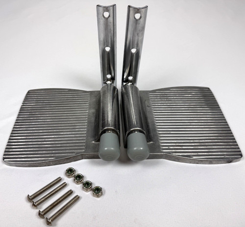 Vintage Aluminum Wheelchair Folding Footplates Foot Rests  6.25" X 6.75"