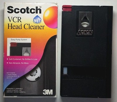 Scotch 3M VCR Head Cleaner Wet Pump Cleaning System Self Contained No Bottle