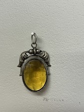 Antiker Anh&auml;nger 800 Silber Taschenuhrkette ~1900 Charivari Jugendstil 5860.31