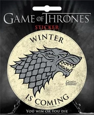 Game of Thrones House Stark Sigil Image Logo Peel Off Sticker Decal NEW UNUSED