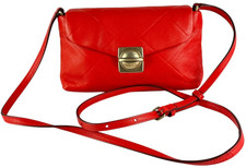 MARC BY MARC JACOBS Cambridge Red Leather Circle in Square Scored Crossbody Bag