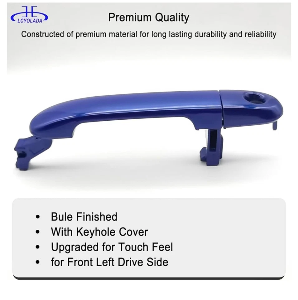 Синяя передняя левая наружная дверная ручка водителя для Nissan Versa 2007-2012 годов выпуска - Изображение 3 из 4