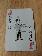 Vintage Joker Single Swap Playing Card Art Old Gaming Poker Game Fun Ads History