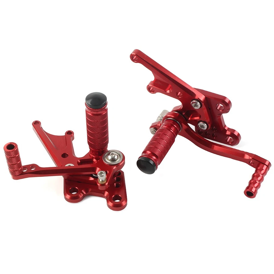 Juego de estriberas traseras rojas para motocicleta Kawasaki Ninja ZX14R 2006-2011 07 08 09 10 Foto 4 de 4