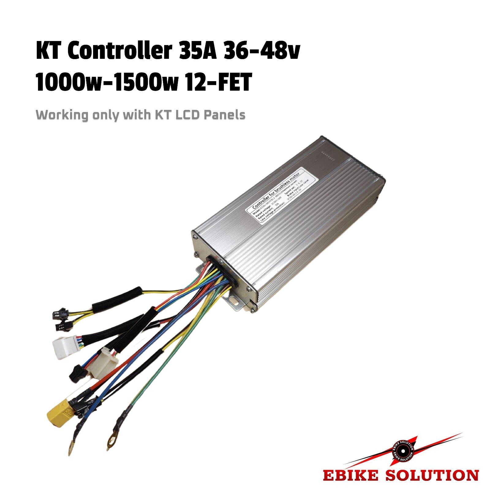 Square Wave KT Controller 35A Brushless Motor 36V 48V 1000W 1500W 12-FET