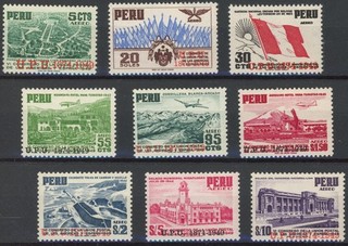 [79.965] Peru 1949 Airmail UPU good set MH VF stamps