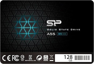 SP SILICON POWER 128GB SSD 3D NAND A55 SLC CACHE PERFORMANCE BOOST SATA III 2.5
