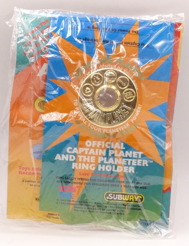 1993 Subway Kids Pak, Captain Planet and the Planeteers Ring Holder. NIP