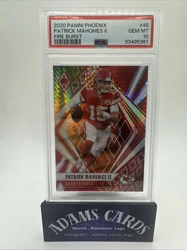 2020 Panini Phoenix  PATRICK MAHOMES FIRE BURST PSA 10 Gem Mint
